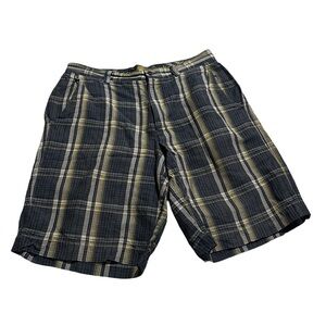 Tommy Bahama Plaid Men Multicolor Flat Front Chino Shorts